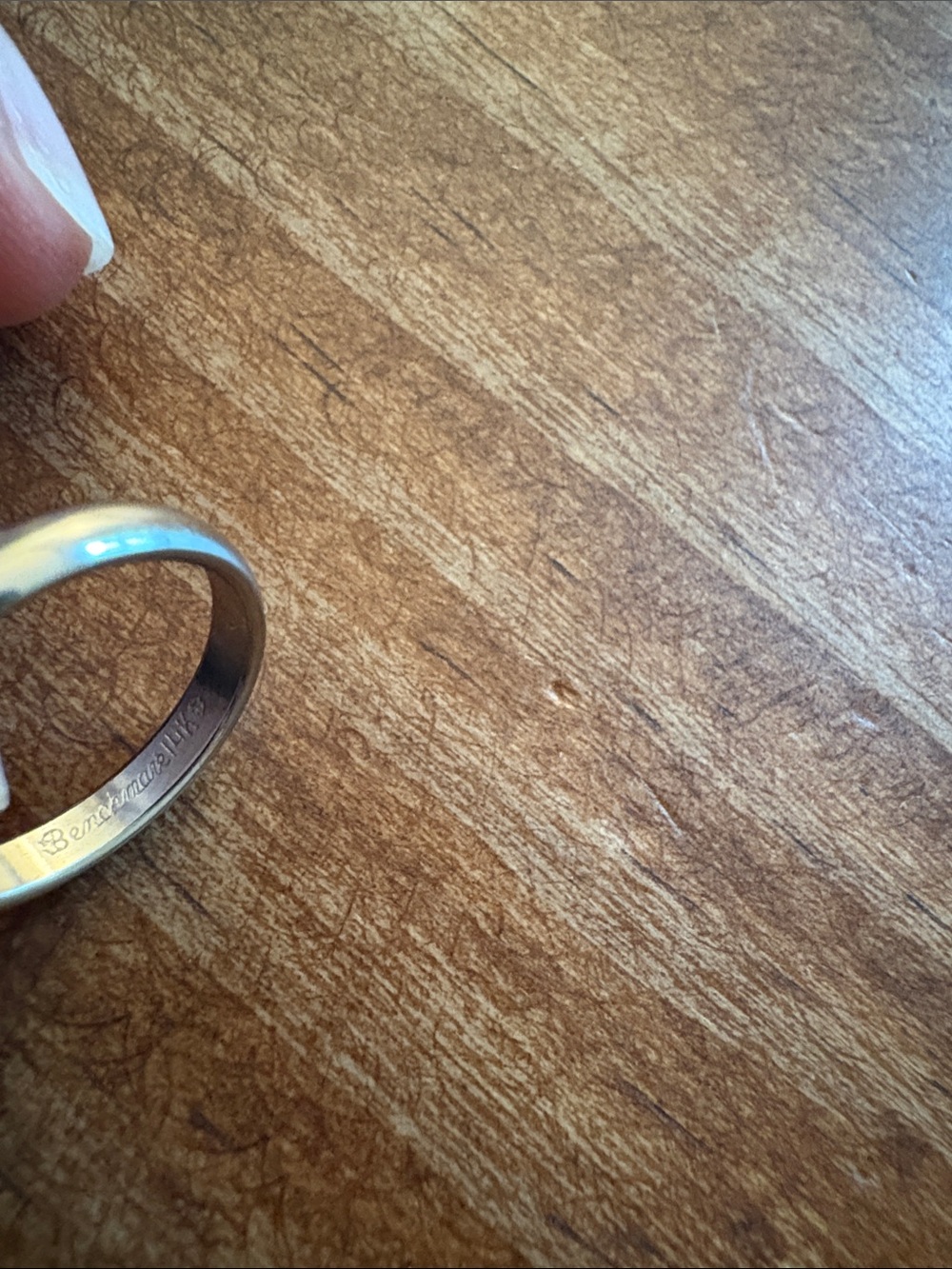 14k White Gold Band Ring Size 4.75 - Picture 6 of 6